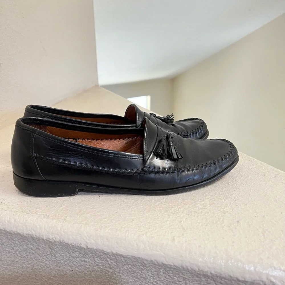 Allen Edmonds Naples Black‎ Leather Tassel Loafers Dress Shoes Men’s Size 12